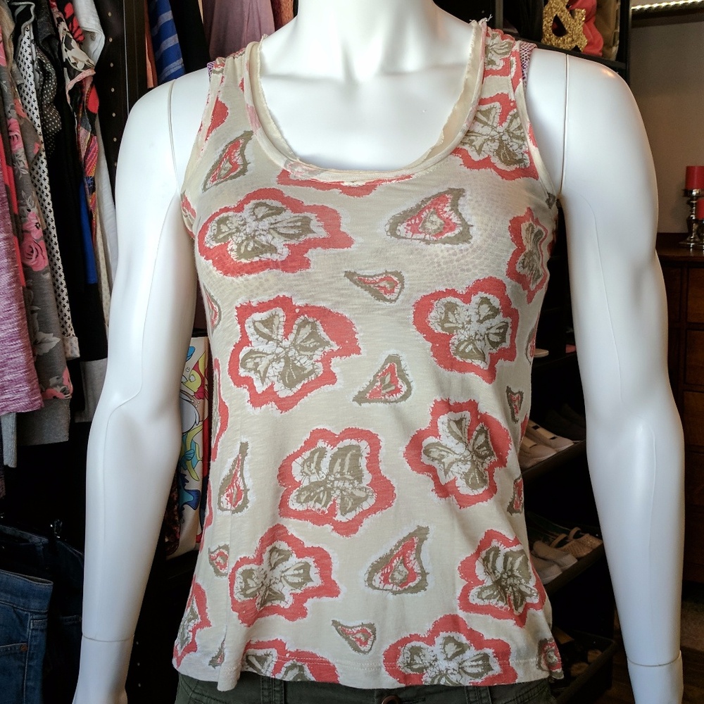 Porridge Anthropologie Floral Print Sleeveless Top M Anthro
